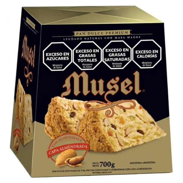 Pan Dulce Con Almendras Y Capa Almendrada Musel 750gr